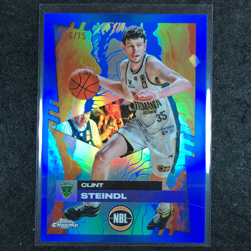2024-25 Topps Chrome NBL CLINT STEINDL Base Blue 16/75 #95