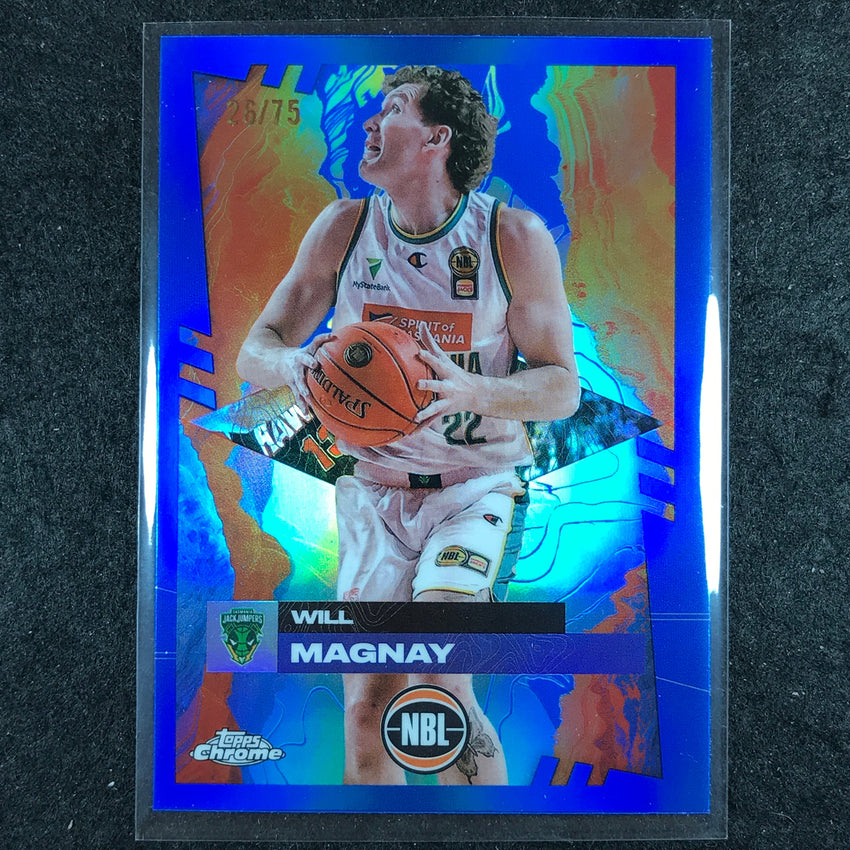 2024-25 Topps Chrome NBL WILL MAGNAY Base Blue 26/75 #97