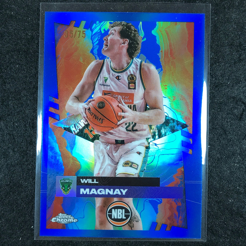 2024-25 Topps Chrome NBL WILL MAGNAY Base Blue 35/75 #97