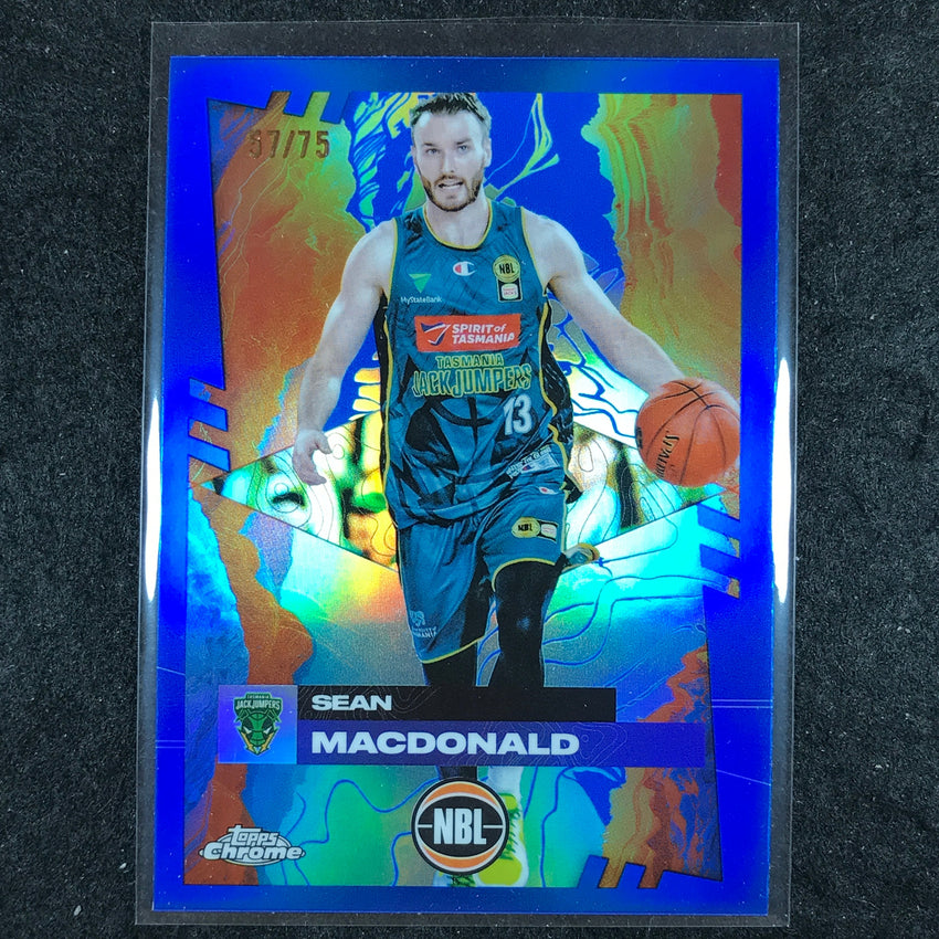 2024-25 Topps Chrome NBL SEAN MACDONALD Base Blue 57/75 #98