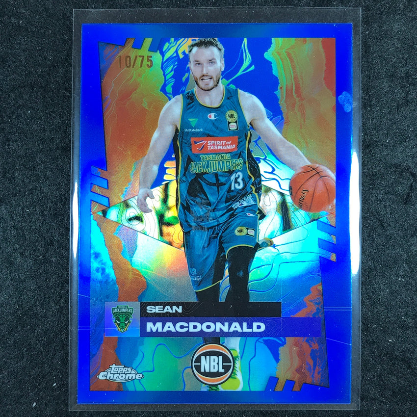 2024-25 Topps Chrome NBL SEAN MACDONALD Base Blue 10/75 #98