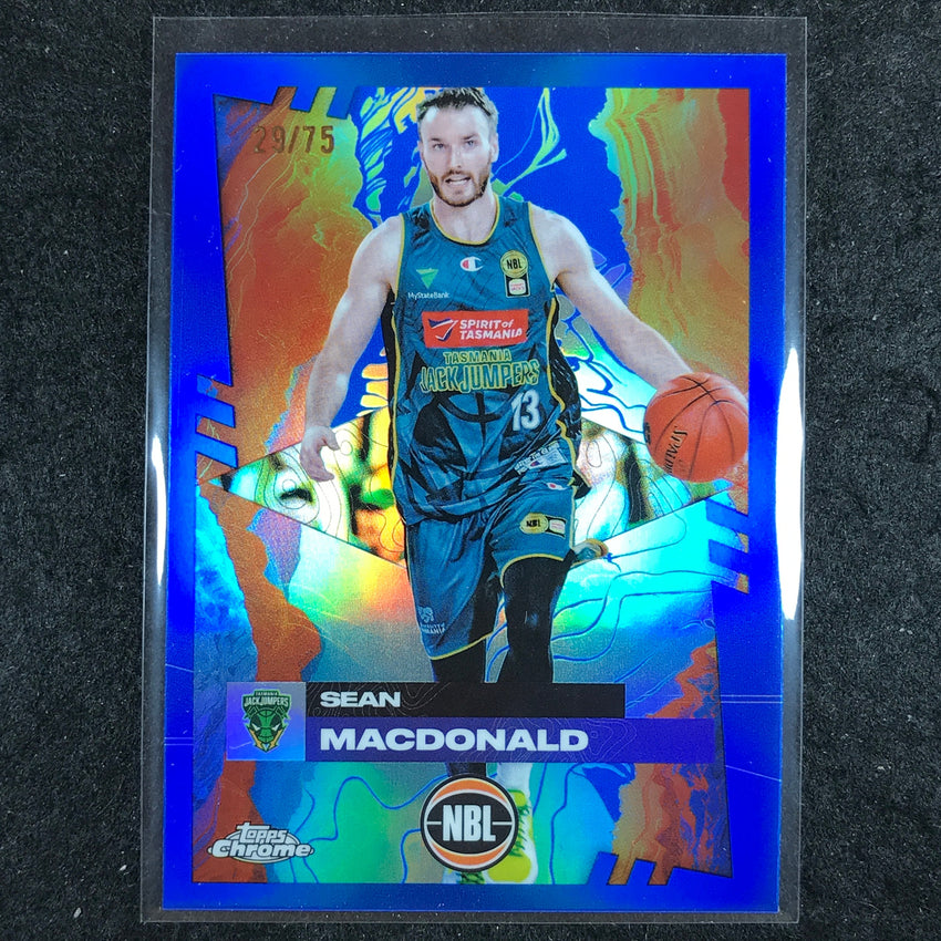 2024-25 Topps Chrome NBL SEAN MACDONALD Base Blue 29/75 #98