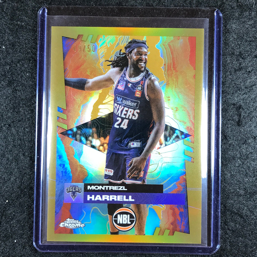 2024-25 Topps Chrome NBL MONTREZL HARRELL Base Gold 49/50 #9