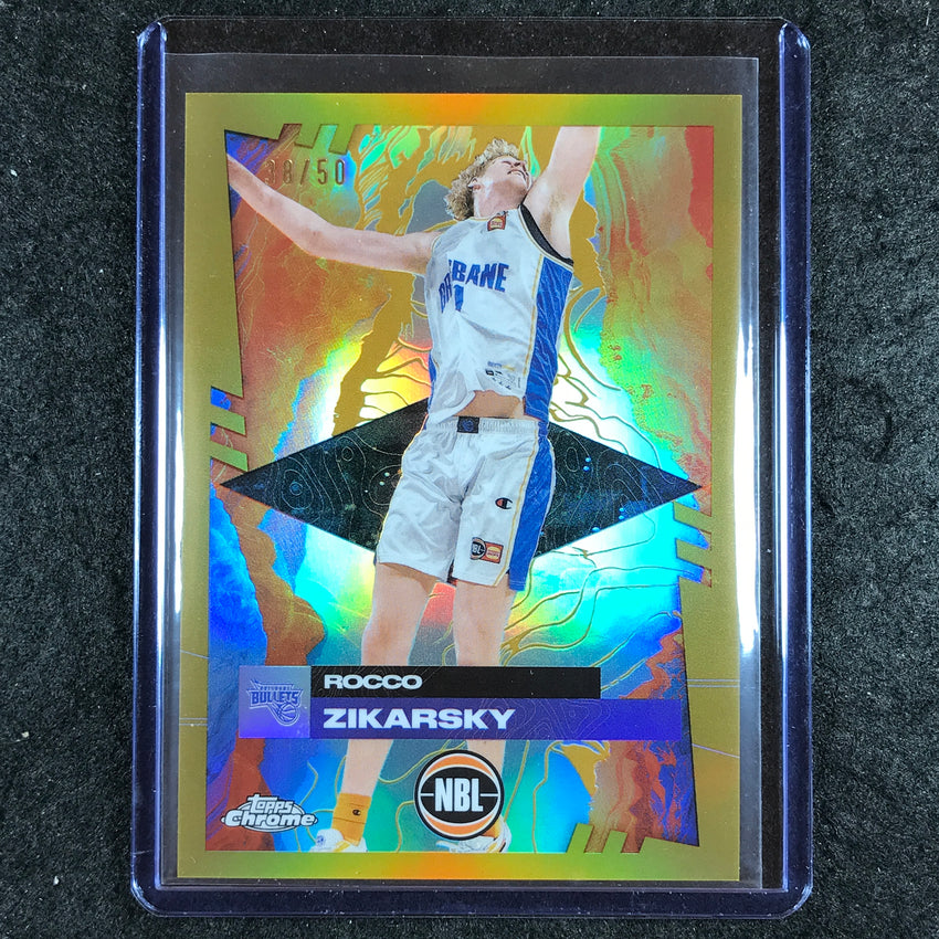 2024-25 Topps Chrome NBL ROCCO ZIKARSKY Base Gold 38/50 #11