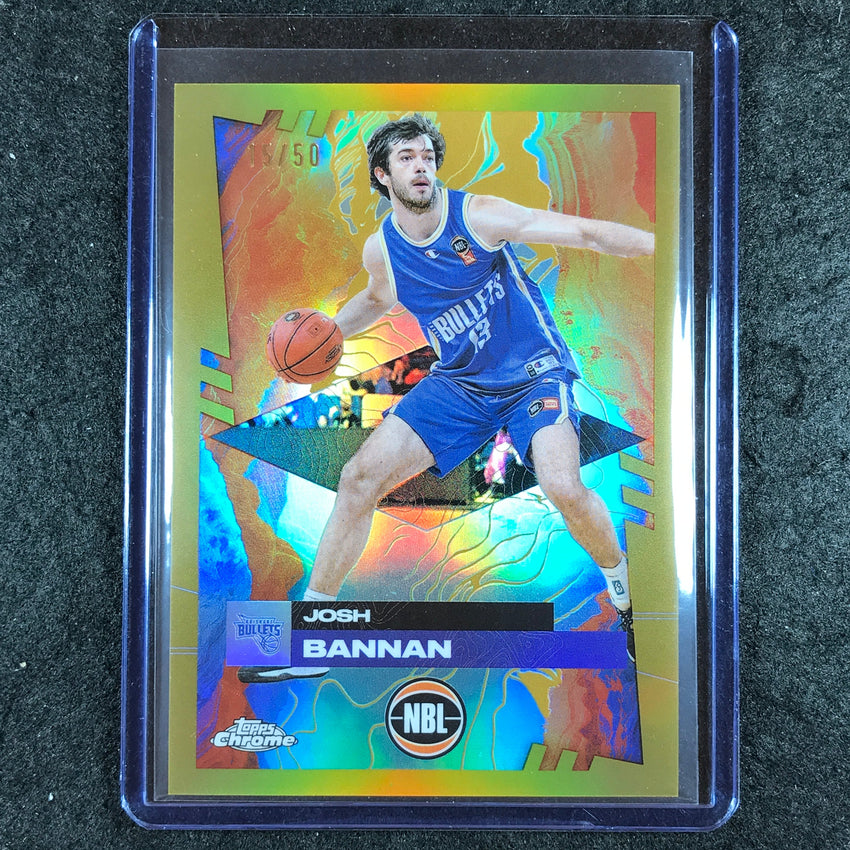 2024-25 Topps Chrome NBL JOSH BANNAN Base Gold 15/50 #12