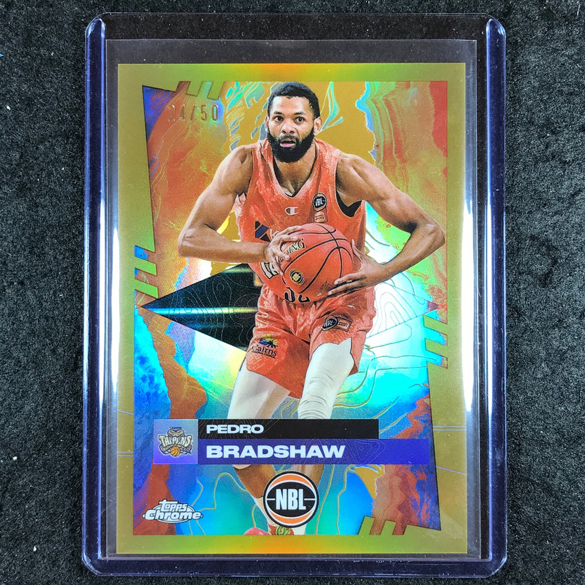 2024-25 Topps Chrome NBL PEDRO BRADSHAW Base Gold 24/50 #23