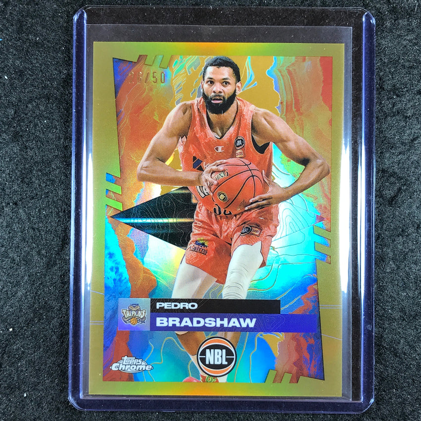 2024-25 Topps Chrome NBL PEDRO BRADSHAW Base Gold 26/50 #23