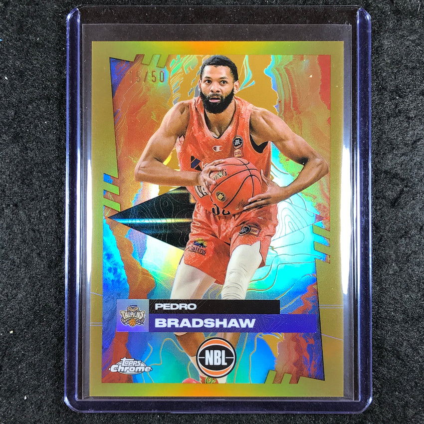 2024-25 Topps Chrome NBL PEDRO BRADSHAW Base Gold 15/50 #23