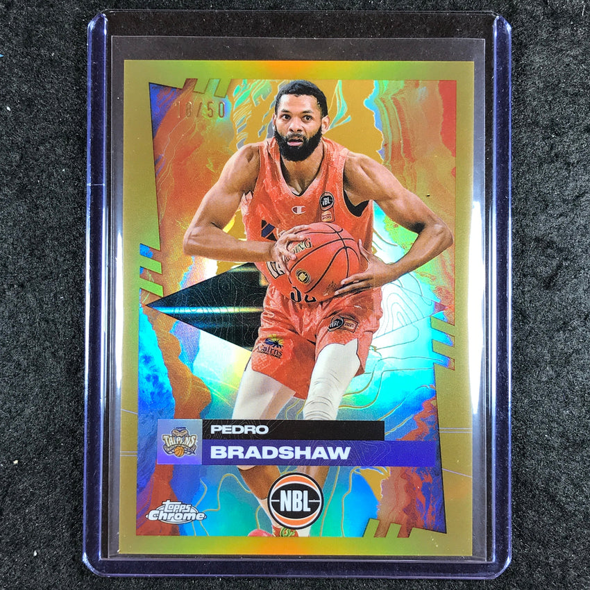 2024-25 Topps Chrome NBL PEDRO BRADSHAW Base Gold 18/50 #23