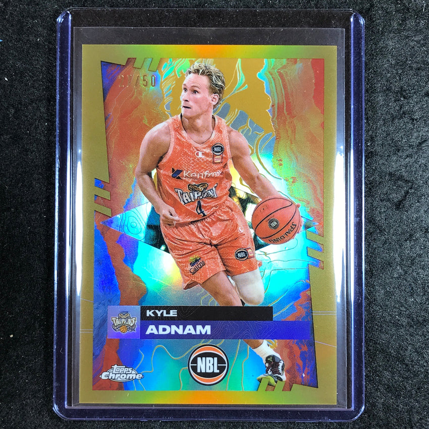 2024-25 Topps Chrome NBL KYLE ADNAM Base Gold 27/50 #26
