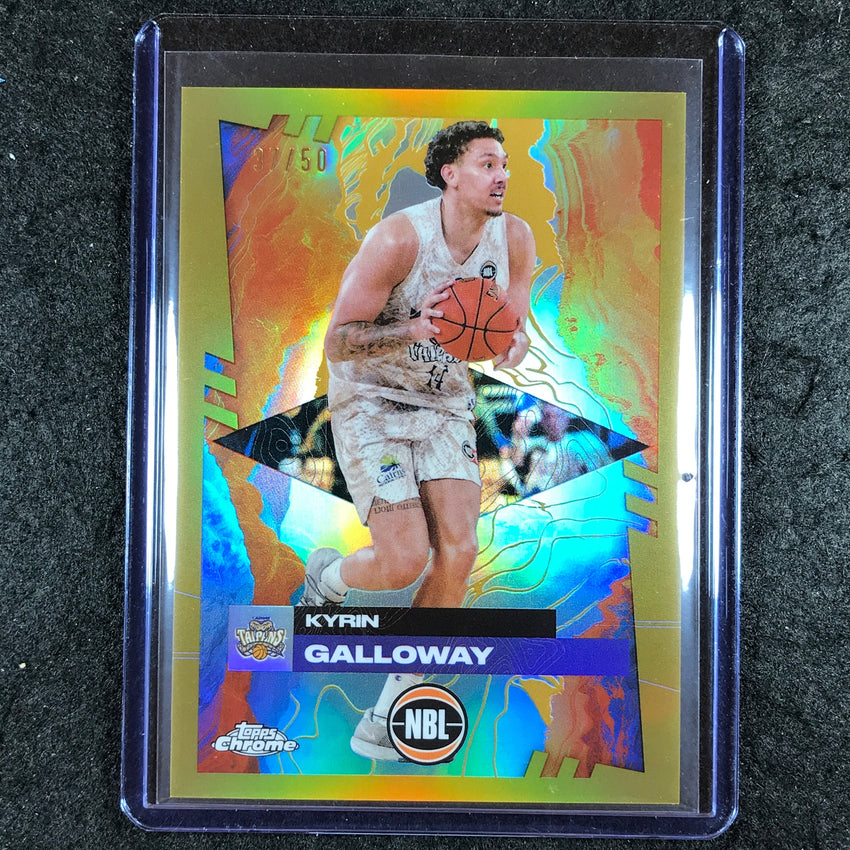 2024-25 Topps Chrome NBL KYRIN GALLOWAY Base Gold 37/50 #27