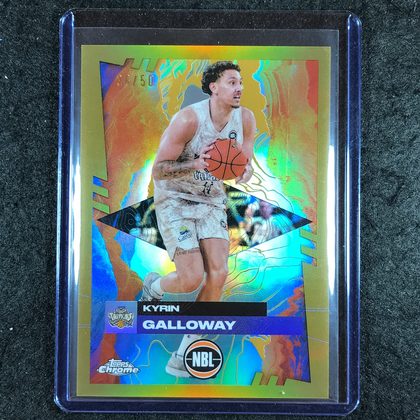 2024-25 Topps Chrome NBL KYRIN GALLOWAY Base Gold 36/50 #27