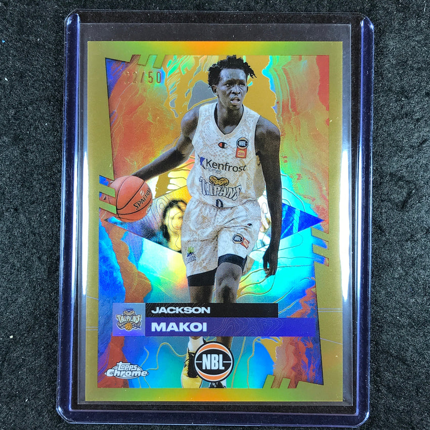 2024-25 Topps Chrome NBL JACKSON MAKOI Base Gold 22/50 #28