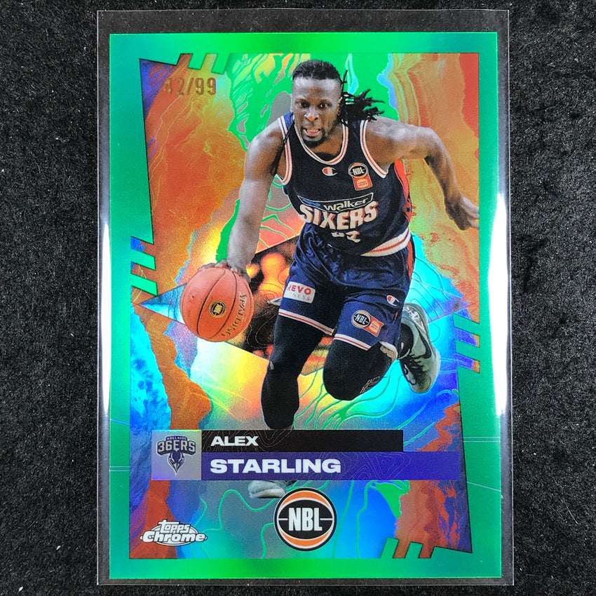 2024-25 Topps Chrome NBL ALEX STARLING Base Green 42/99 #8