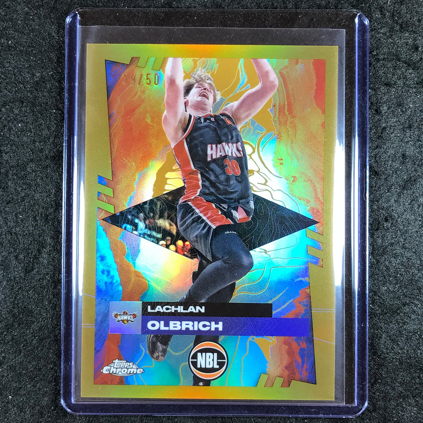 2024-25 Topps Chrome NBL LACHLAN OLBRICH Base Gold 39/50 #33