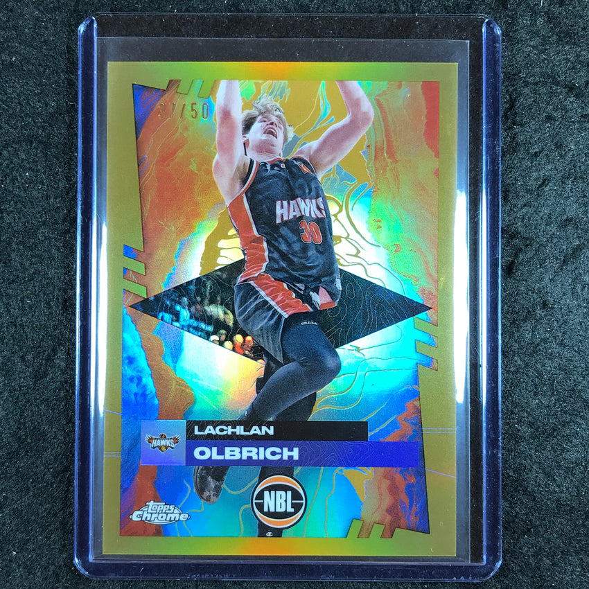 2024-25 Topps Chrome NBL LACHLAN OLBRICH Base Gold 37/50 #33
