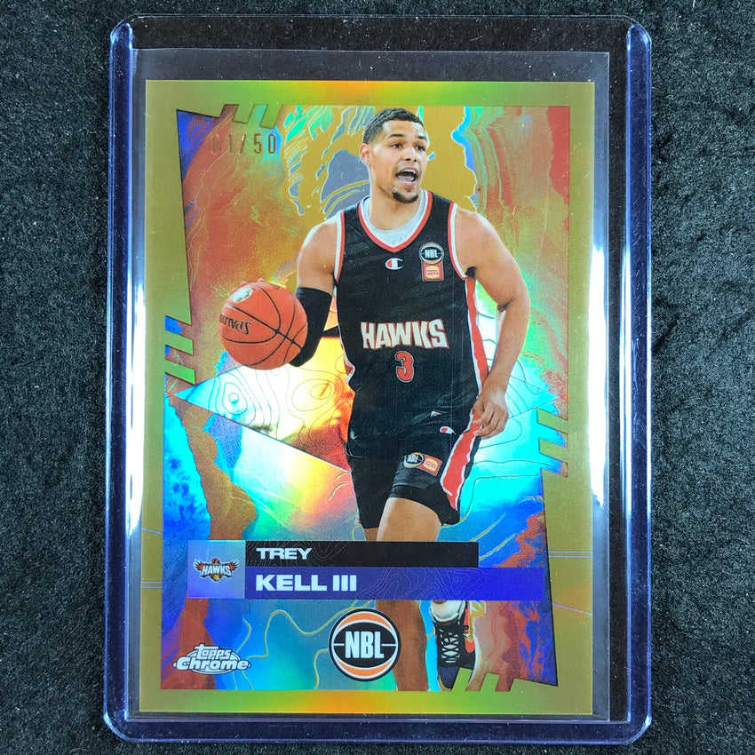 2024-25 Topps Chrome NBL TREY KELL III Base Gold 1/50 #37