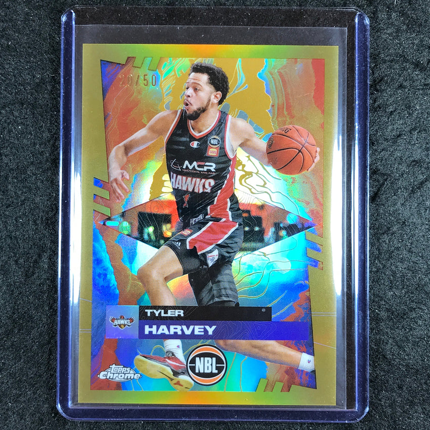2024-25 Topps Chrome NBL TYLER HARVEY Base Gold 20/50 #38