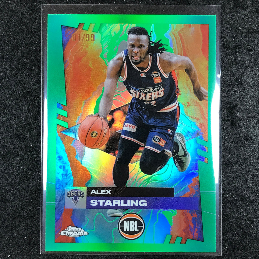 2024-25 Topps Chrome NBL ALEX STARLING Base Green 1/99 #8