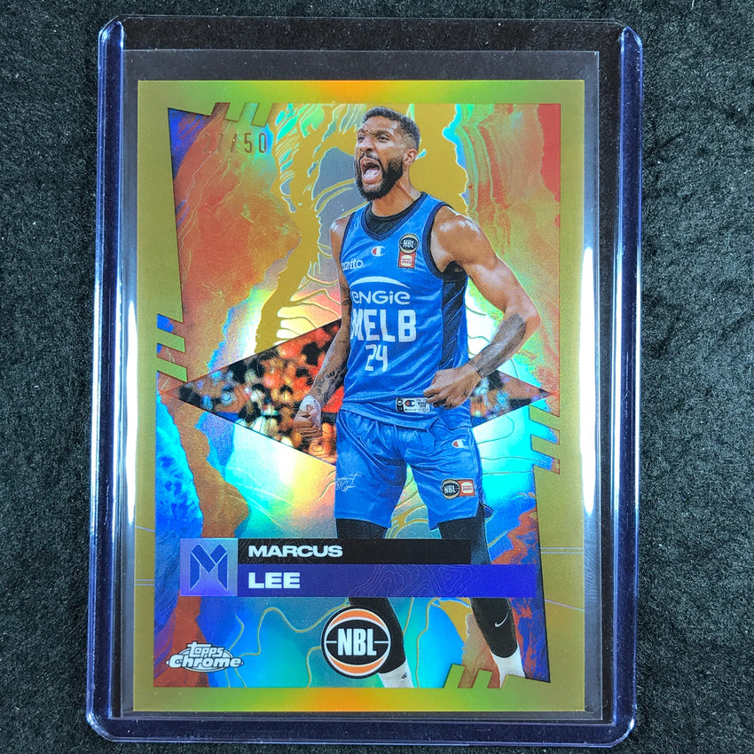2024-25 Topps Chrome NBL MARCUS LEE Base Gold 27/50 #48