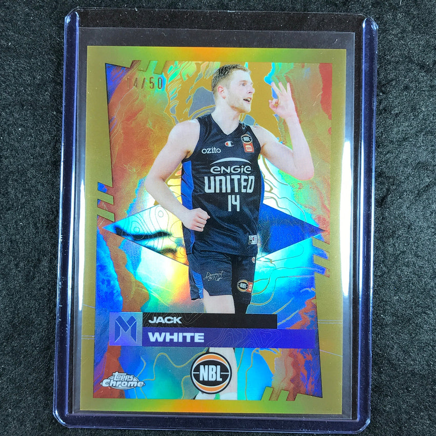 2024-25 Topps Chrome NBL JACK WHITE Base Gold 14/50 #50