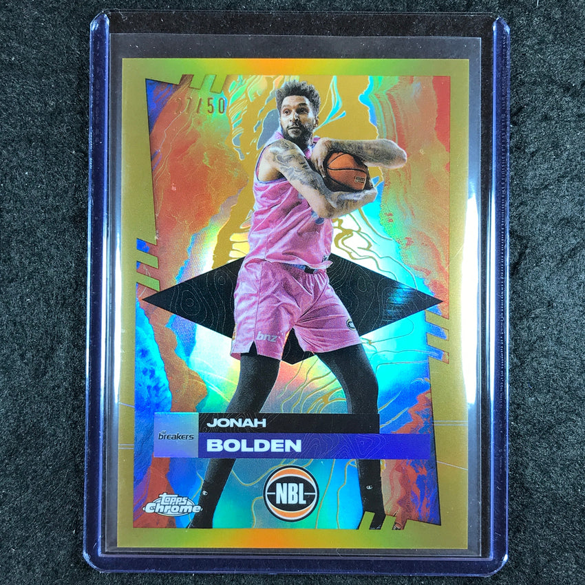 2024-25 Topps Chrome NBL JONAH BOLDEN Base Gold 27/50 #54