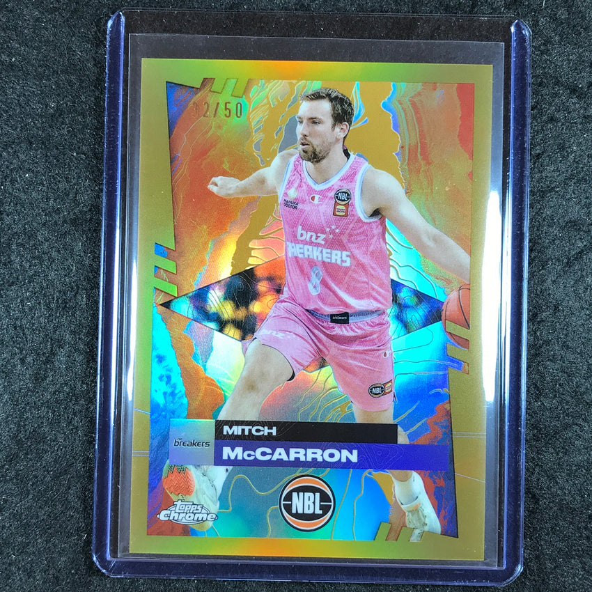 2024-25 Topps Chrome NBL MITCH MCCARRON Base Gold 32/50 #55