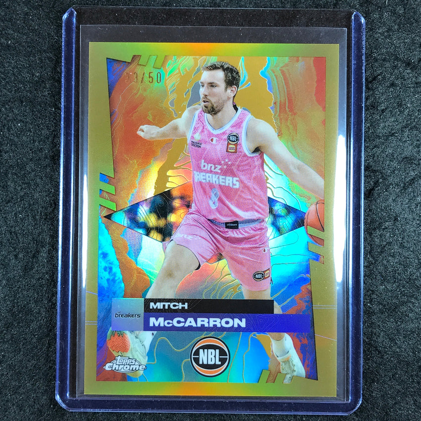 2024-25 Topps Chrome NBL MITCH MCCARRON Base Gold 33/50 #55