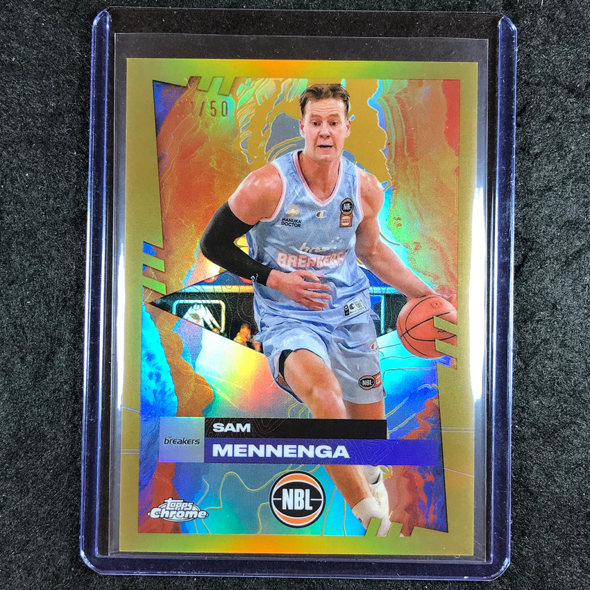2024-25 Topps Chrome NBL SAM MENNENGA Base Gold 21/50 #56