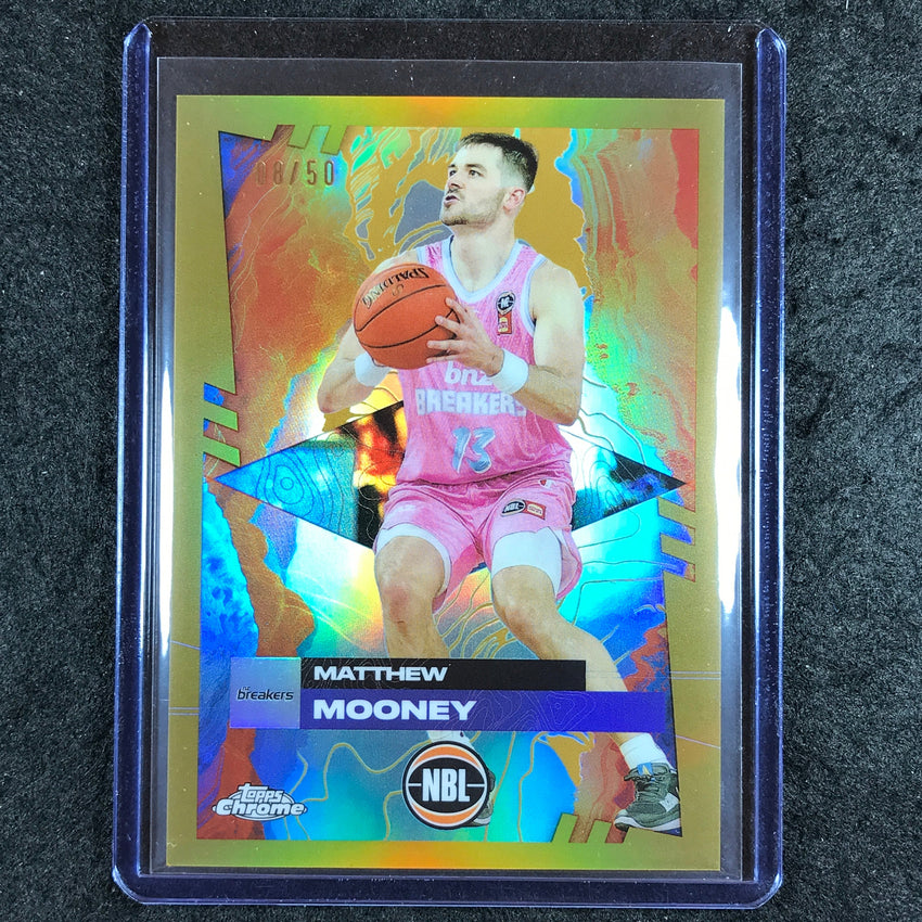 2024-25 Topps Chrome NBL MATTHEW MOONEY Base Gold 8/50 #59