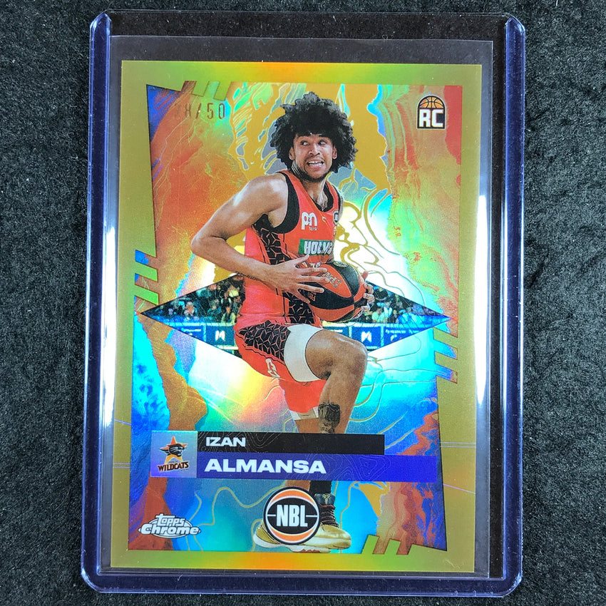 2024-25 Topps Chrome NBL IZAN ALMANSA Rookie Base Gold 28/50 #61