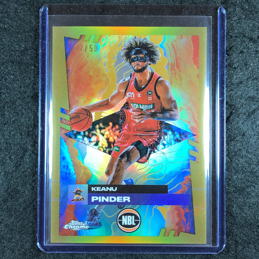 2024-25 Topps Chrome NBL KEANU PINDER Base Gold 47/50 #63