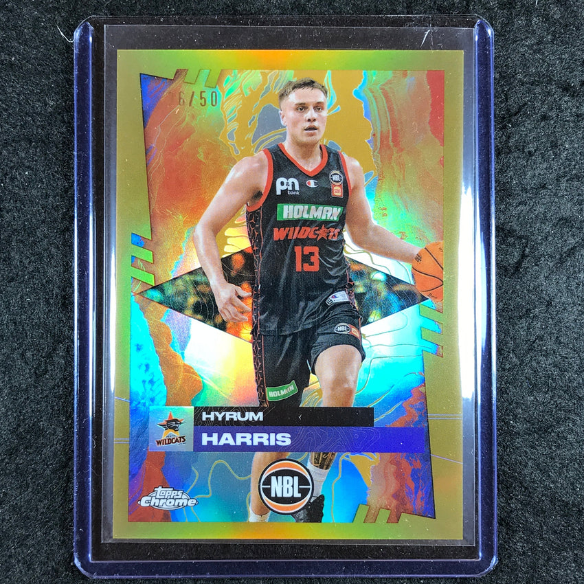 2024-25 Topps Chrome NBL HYRUM HARRIS Base Gold 26/50 #68