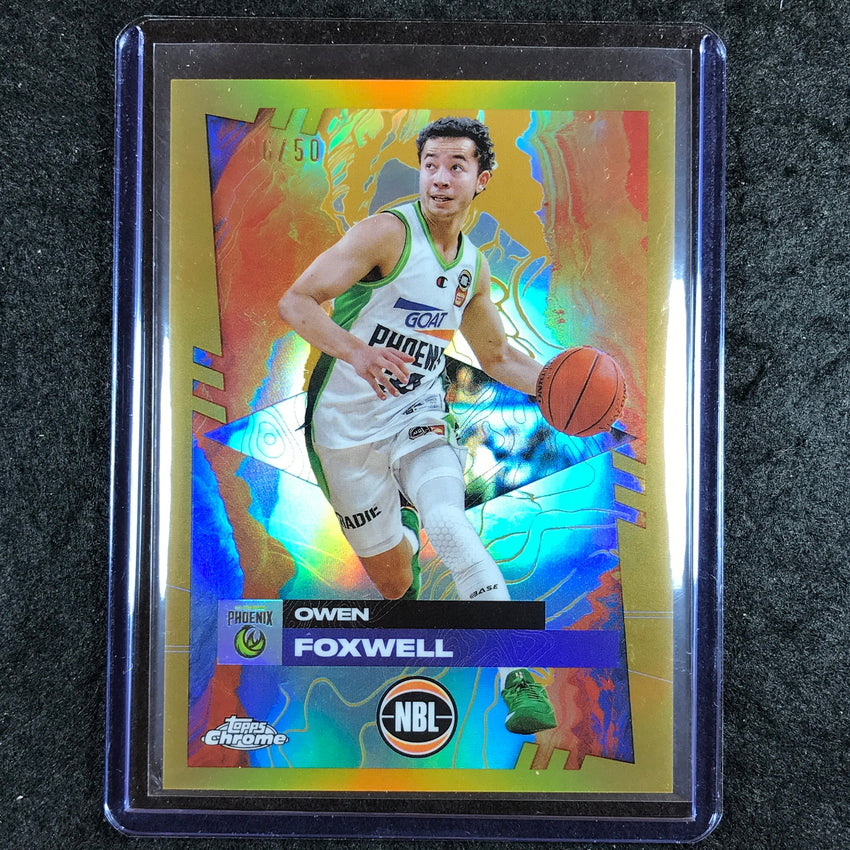 2024-25 Topps Chrome NBL OWEN FOXWELL Base Gold 6/50 #73