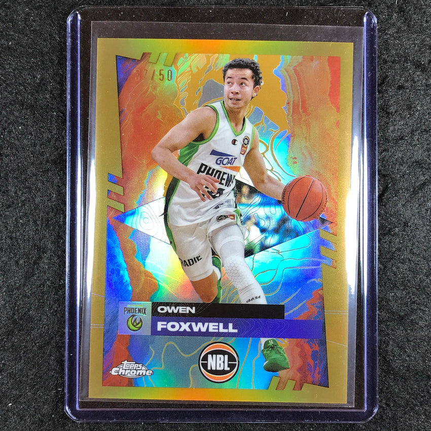 2024-25 Topps Chrome NBL OWEN FOXWELL Base Gold 37/50 #73