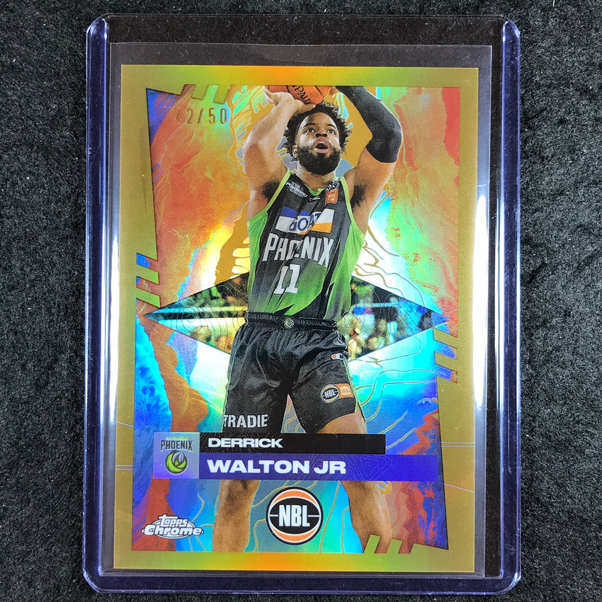 2024-25 Topps Chrome NBL DERRICK WALTON JR. Base Gold 42/50 #75