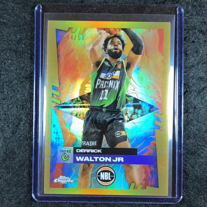 2024-25 Topps Chrome NBL DERRICK WALTON JR. Base Gold 44/50 #75
