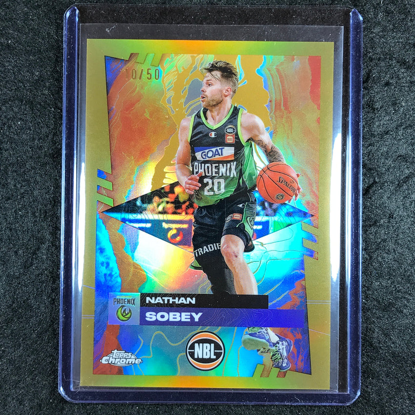 2024-25 Topps Chrome NBL NATHAN SOBEY Base Gold 10/50 #76