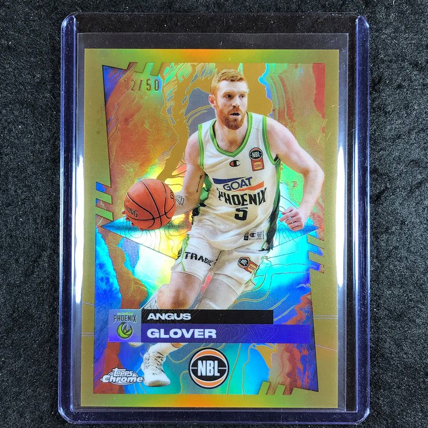 2024-25 Topps Chrome NBL ANGUS GLOVER Base Gold 12/50 #78