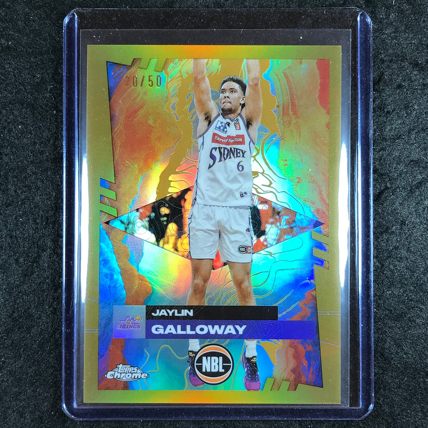 2024-25 Topps Chrome NBL JAYLIN GALLOWAY Base Gold 20/50 #83