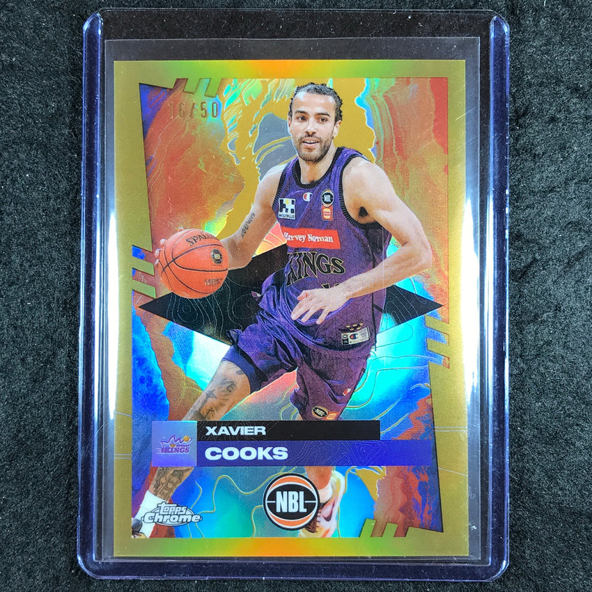 2024-25 Topps Chrome NBL XAVIER COOKS Base Gold 16/50 #84