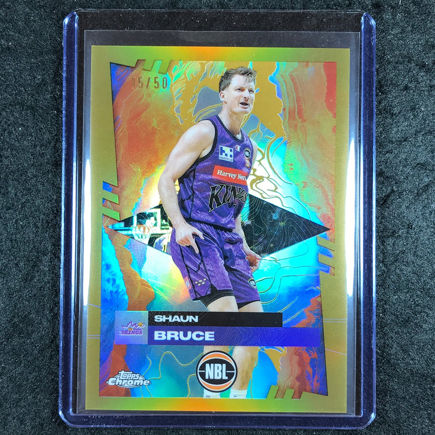 2024-25 Topps Chrome NBL SHAUN BRUCE Base Gold 15/50 #85