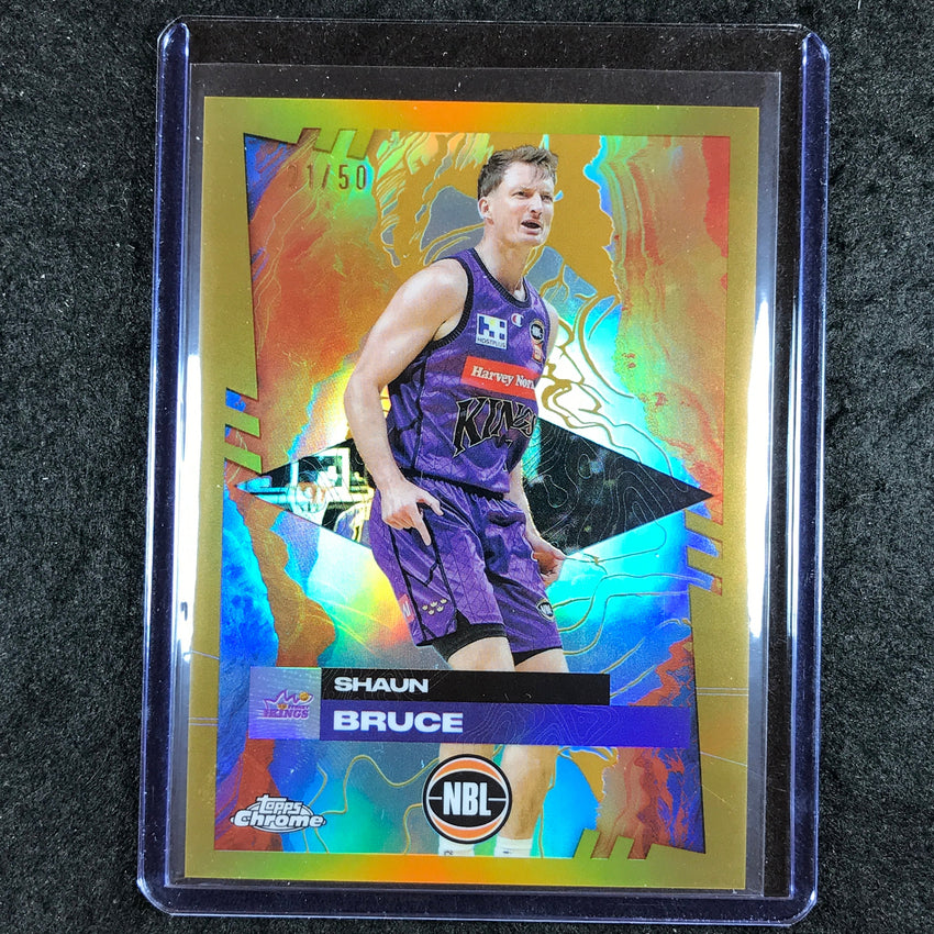 2024-25 Topps Chrome NBL SHAUN BRUCE Base Gold 21/50 #85