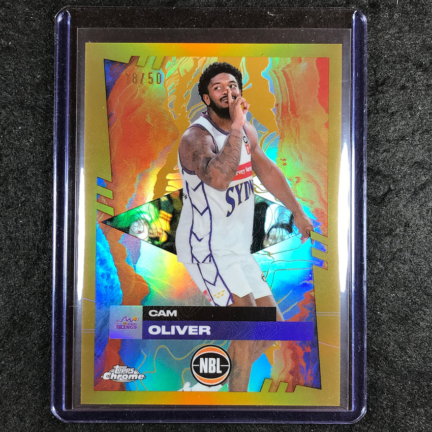 2024-25 Topps Chrome NBL CAM OLIVER Base Gold 38/50 #86