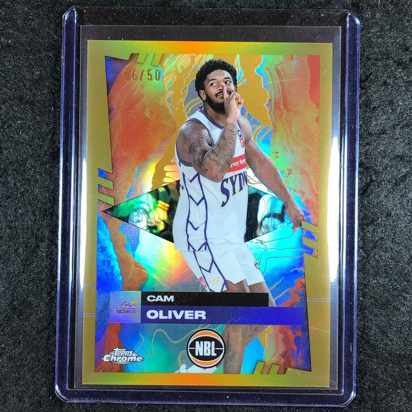 2024-25 Topps Chrome NBL CAM OLIVER Base Gold 6/50 #86