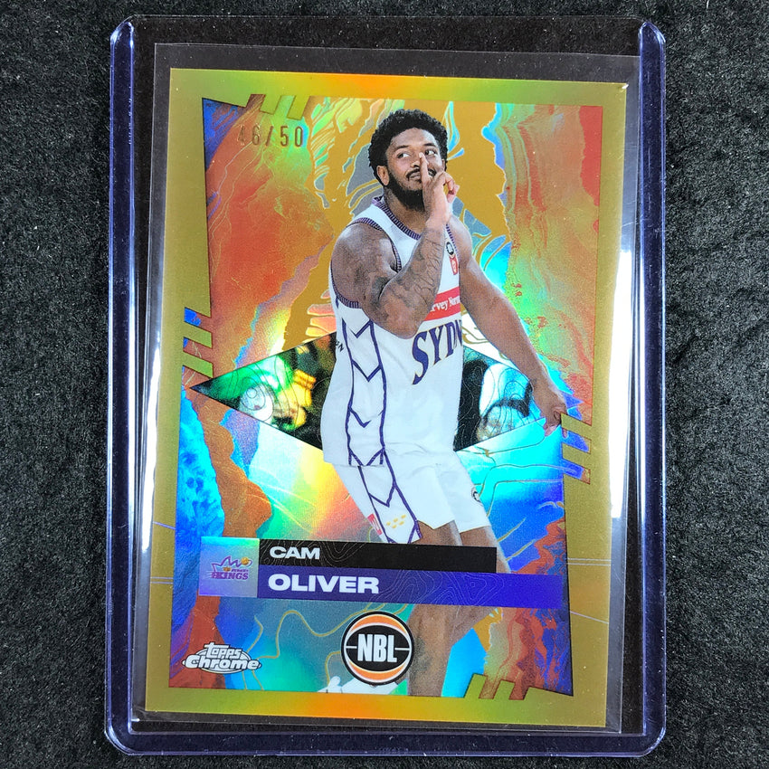 2024-25 Topps Chrome NBL CAM OLIVER Base Gold 46/50 #86