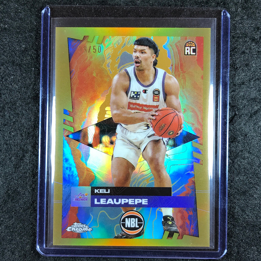 2024-25 Topps Chrome NBL KELI LEAUPEPE Rookie Base Gold 39/50 #87