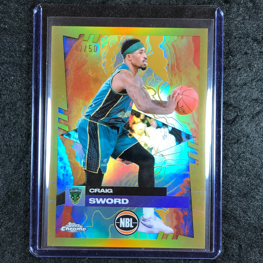 2024-25 Topps Chrome NBL CRAIG SWORD Base Gold 12/50 #93