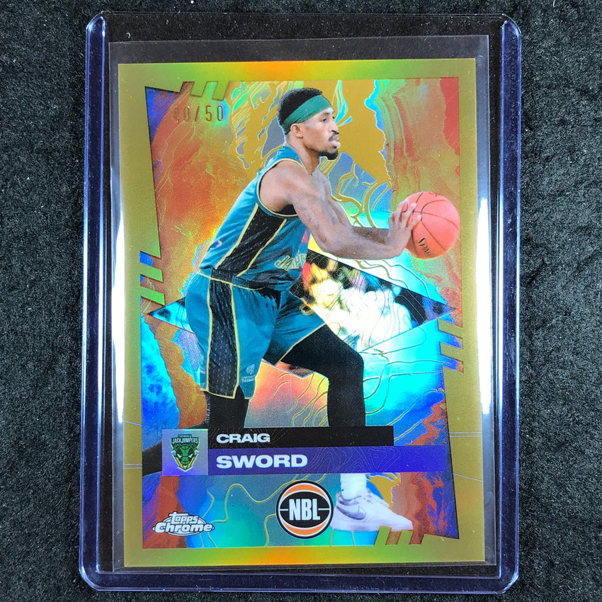 2024-25 Topps Chrome NBL CRAIG SWORD Base Gold 40/50 #93