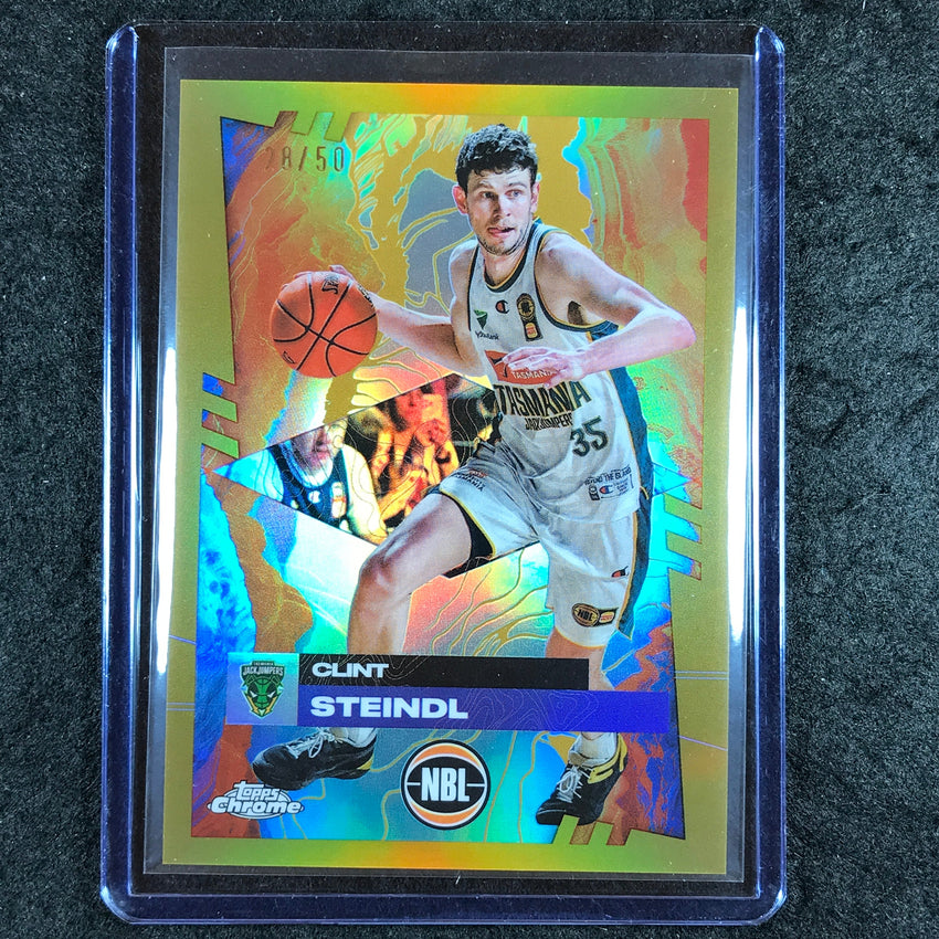 2024-25 Topps Chrome NBL CLINT STEINDL Base Gold 28/50 #95